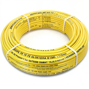 أنابيب HDPE PE 100 ضغط 6 بار قطر خارجي 110 مم سمك 4.0 مم لون أصفر | نيبروبلاست