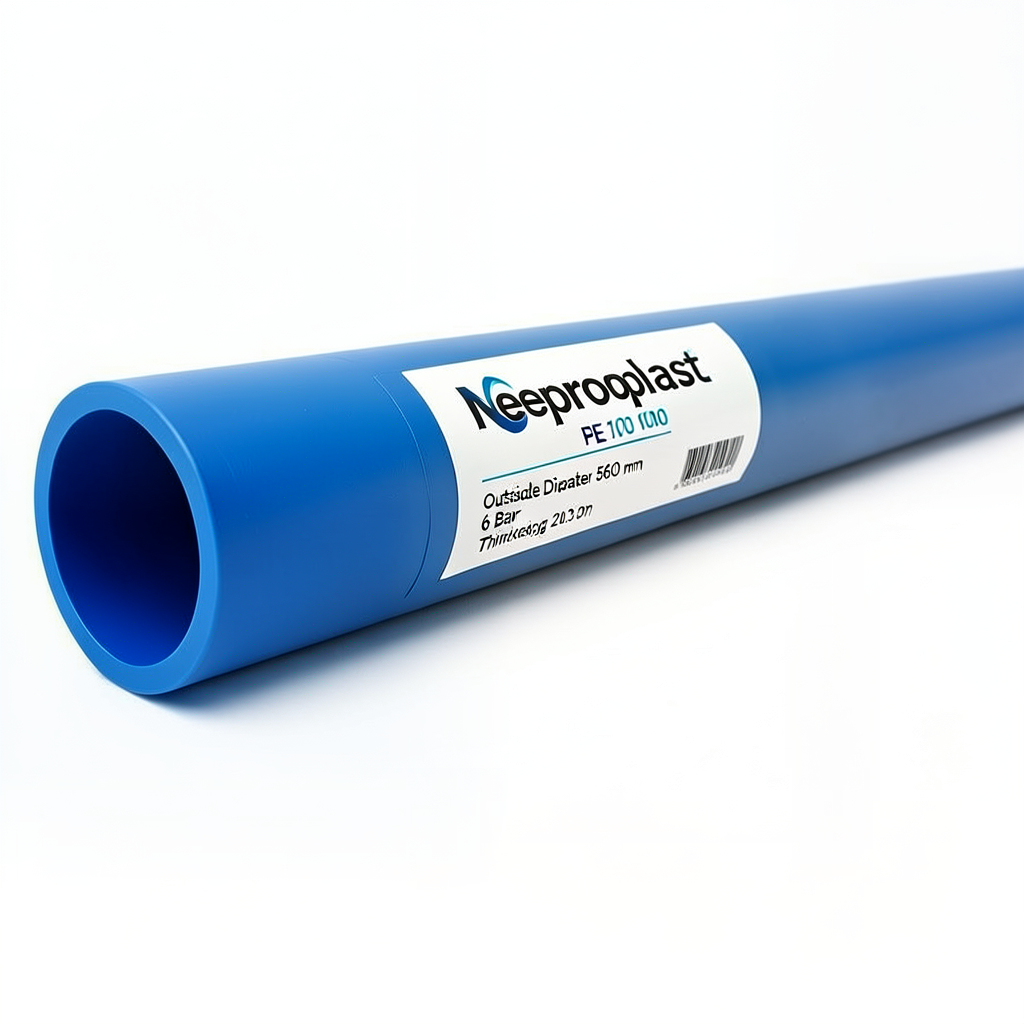 Neproplast HDPE Pipes PE 100 Pressure 6 Bar Outside Diameter 560 mm Thickness 20.3 mm Blue | NEPROPLAST