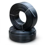 أنابيب HDPE ضغط 12.2 كجم قوة / سم² مقاس ¼ 1 إنش سمك 4.6 مم لون أسود