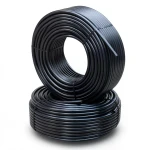 أنابيب HDPE ضغط 12.2 كجم قوة / سم² مقاس 2 إنش سمك 6.6 مم لون أسود