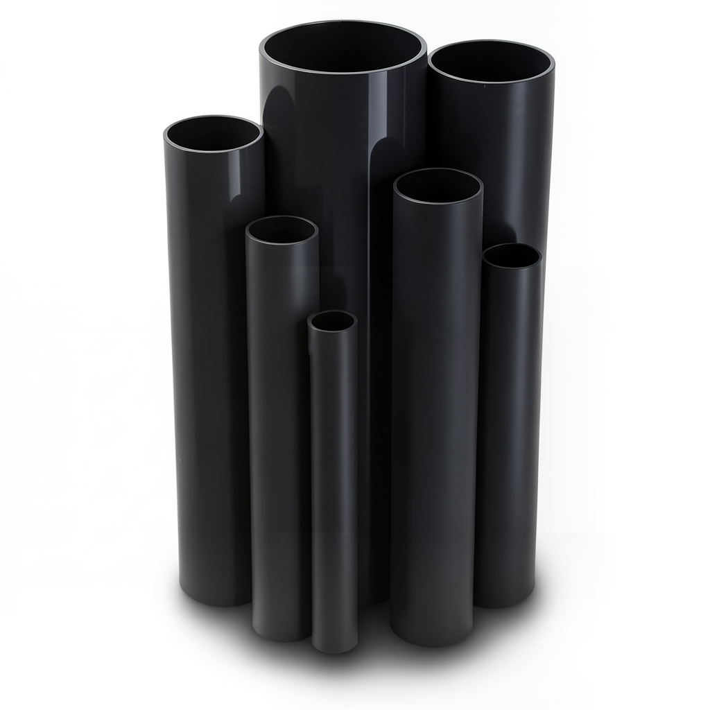مواسير UPVC ضغط 6 بار قطر خارجي 63 مم سمك 1.9 مم لون أسود