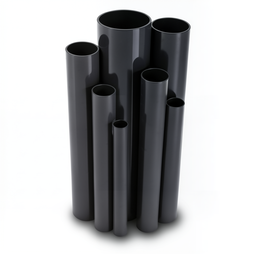 مواسير UPVC ضغط اسمي 16 بار قطر خارجي 20 مم سمك 1.5 مم لون أسود