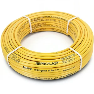 أنابيب HDPE PE 100 ضغط 6 بار قطر خارجي 50 مم سمك 1.9 مم لون أصفر | نيبروبلاست