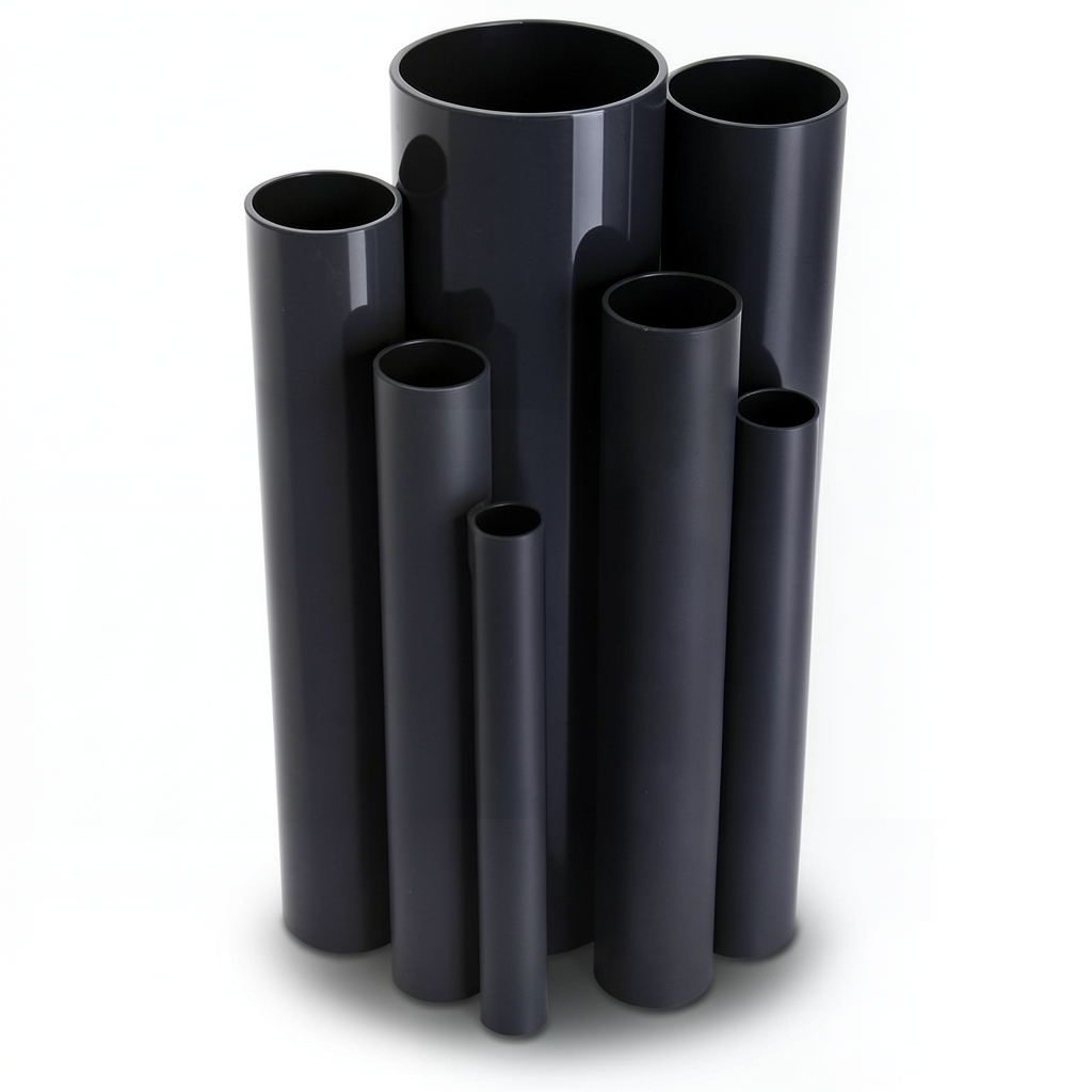 مواسير UPVC ضغط اسمي 16 بار قطر خارجي 32 مم سمك 2.4 مم لون أسود