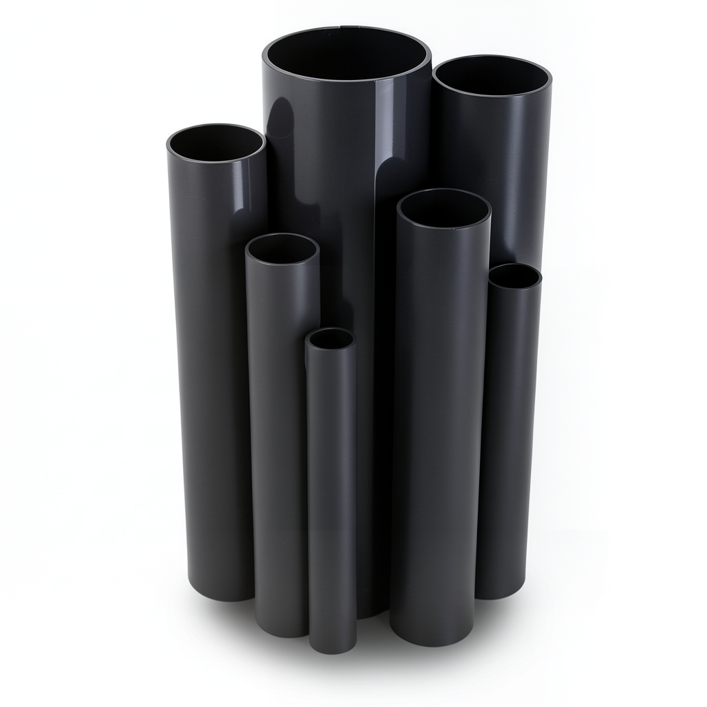 UPVC Pipes Nominal Pressure 16 Bar Outside Diameter 50 mm Thickness 3.7 mm Black
