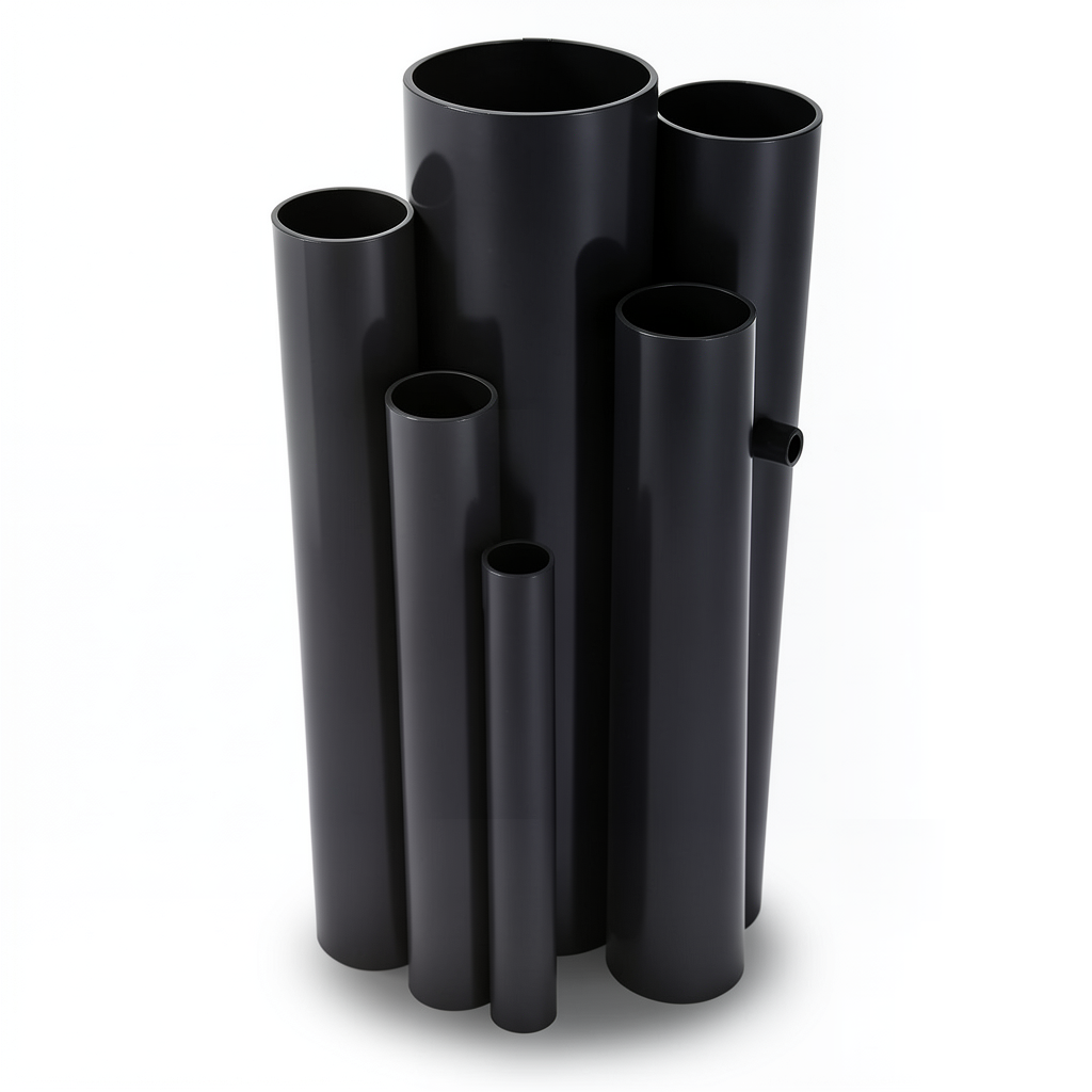 مواسير UPVC ضغط 16 بار قطر خارجي 63 مم سمك 4.7 مم لون أسود