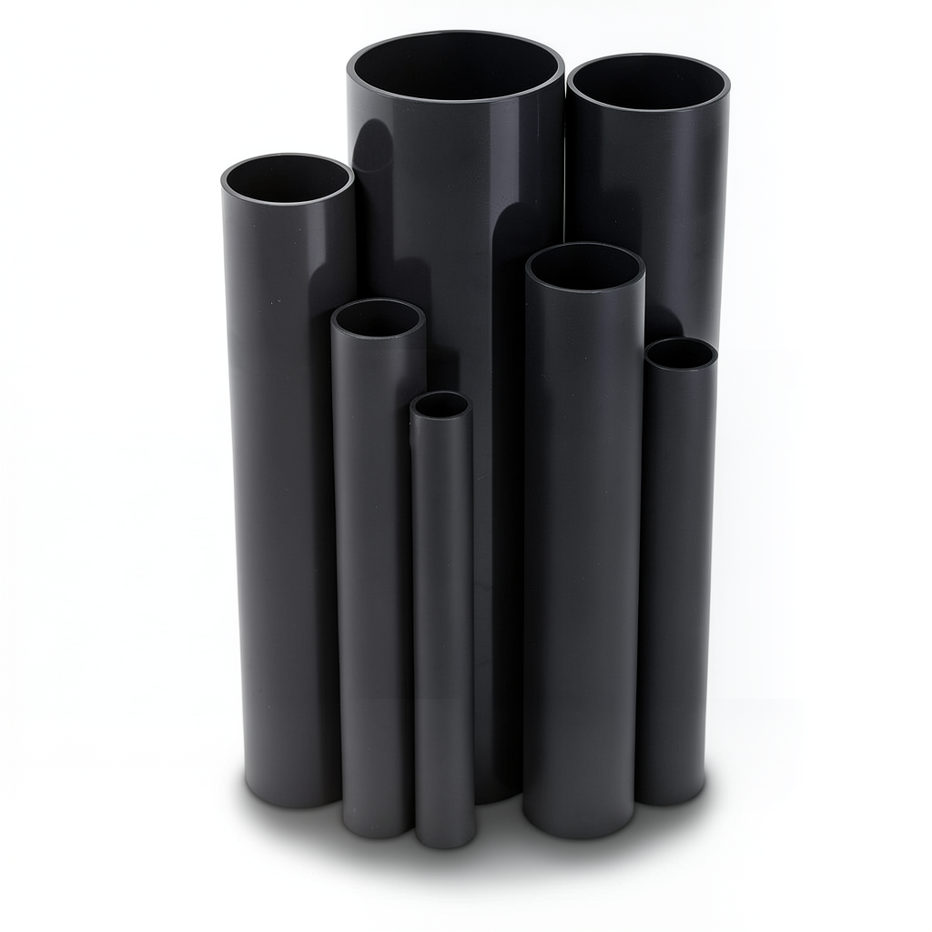مواسير UPVC ضغط اسمي 10 بار قطر خارجي 32 مم سمك 1.8 مم لون أسود