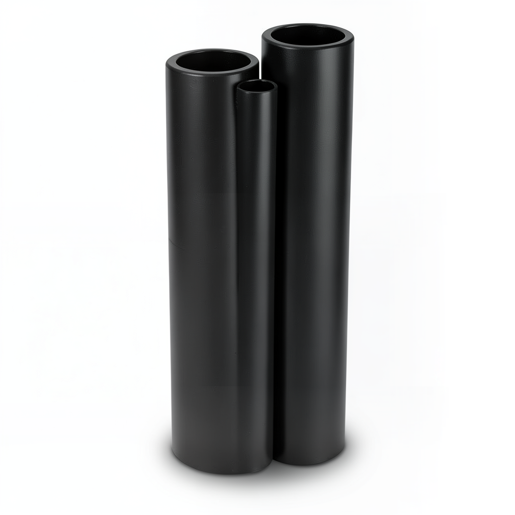مواسير HDPE قطر خارجي 160 مم سمك 4.9 مم لون أسود