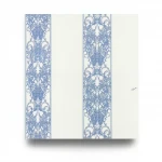 Italian Wallpaper Off White With Blue Color Striped Design, Size 10mx0.70m, Model 15076