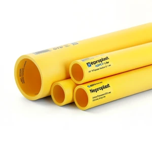 مواسير HDPE نيبروبلاست PE 100 ضغط 6 بار قطر خارجي 250 مم سمك 9.1 مم لون أصفر | نيبروبلاست