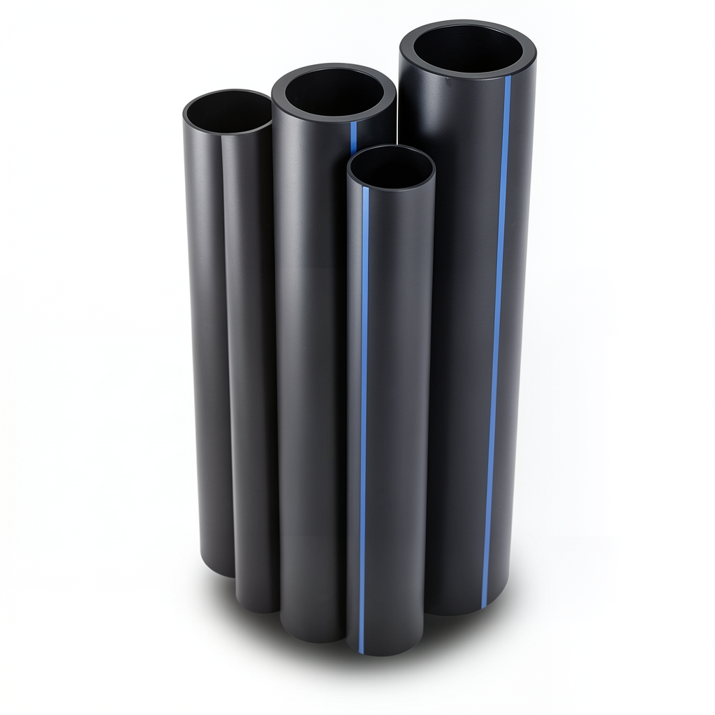 مواسير HDPE قطر خارجي 160 مم سمك 4.9 مم لون أسود