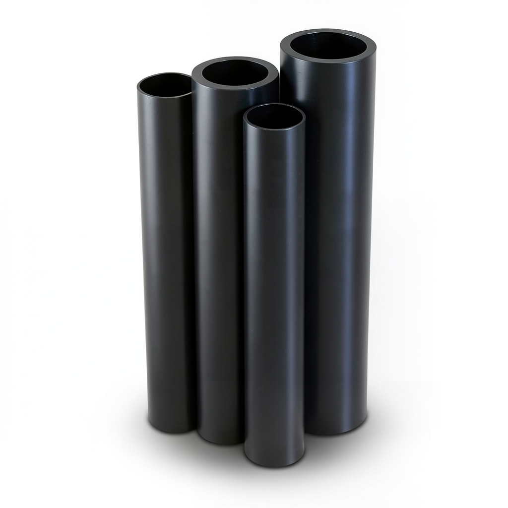 مواسير HDPE قطر خارجي 250 مم سمك 7.7 مم لون أسود