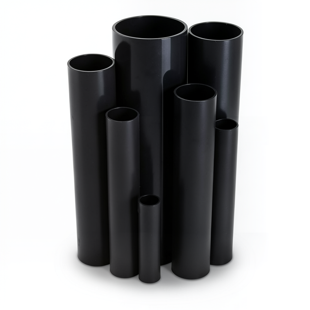 UPVC Pipes 6 Bar Pressure 88.7 mm Diameter 2.9 mm Thickness Black