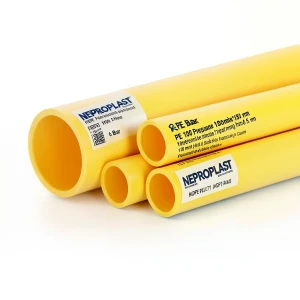 HDPE Pipes PE 100 Pressure 6 Bar Outside Diameter 180 mm Thickness 6.6 mm Yellow | NEPROPLAST