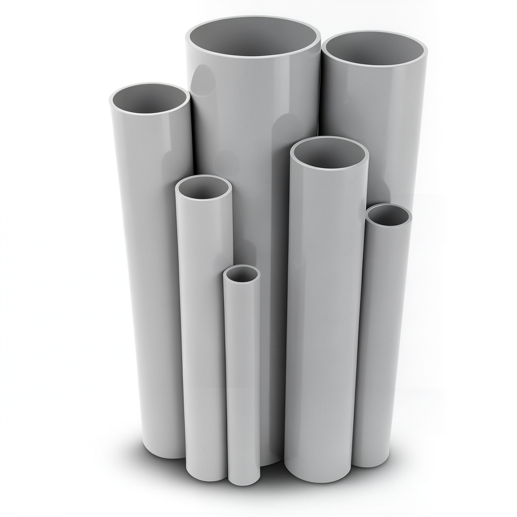 UPVC Pipes Nominal Pressure 6 Bar Outside Diameter 89.1 mm Thickness 3.3 mm Gray