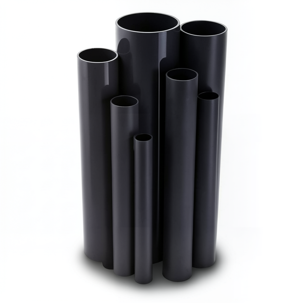مواسير UPVC ضغط 6 بار قطر خارجي 89.1 مم سمك 3.3 مم لون اسود