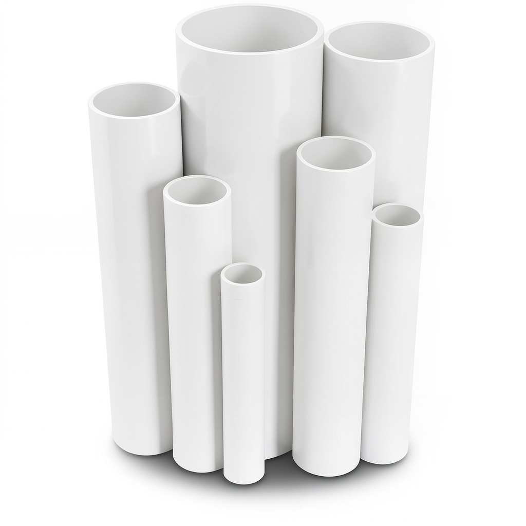 مواسير UPVC ضغط 15 بار قطر خارجي 75 مم سمك 4.8 مم لون أبيض