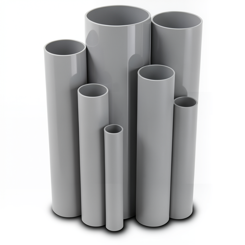UPVC Pipes Outside Diameter 125 mm Thickness 3.7 mm Gray Color