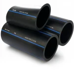 أنابيب HDPE السعودي PE 100 ضغط 6 بار قطر خارجي 250 مم سمك 9.6 مم لون اسود