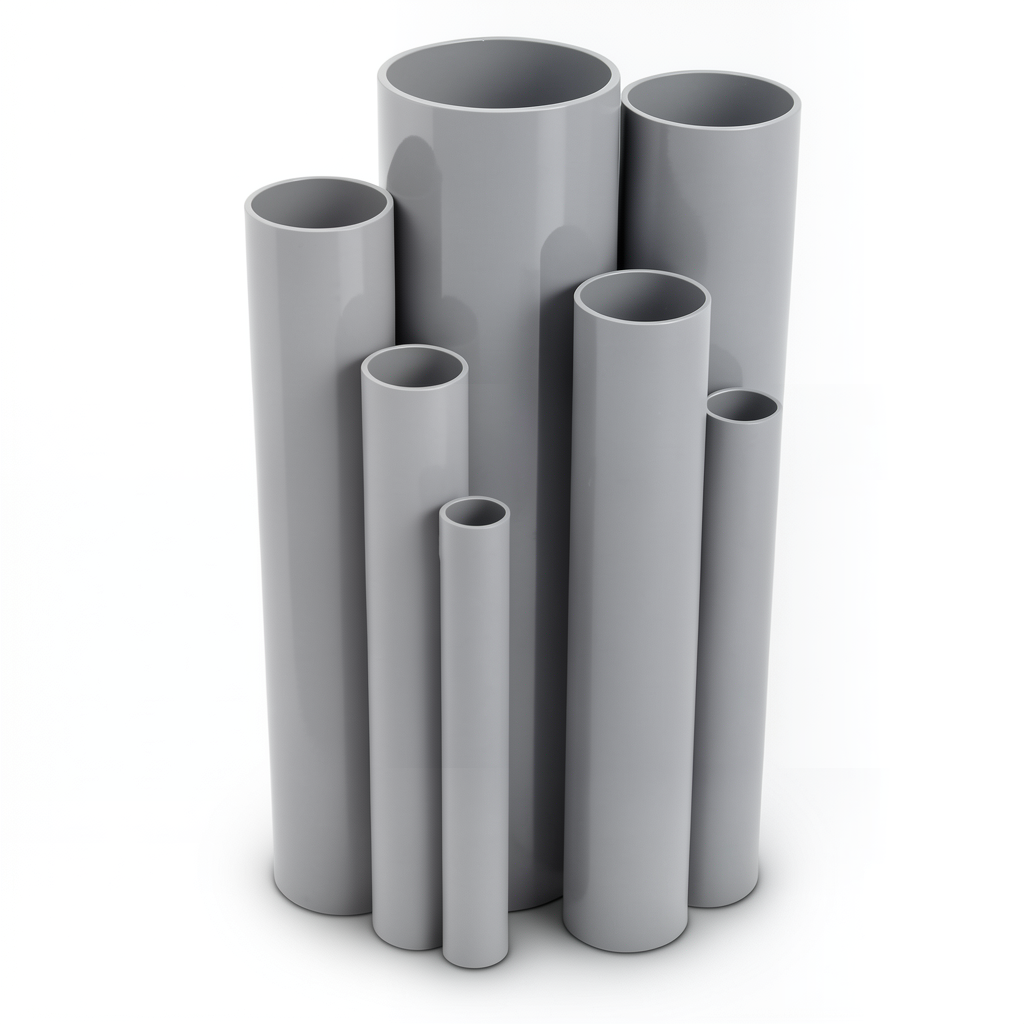UPVC Pipes Nominal Pressure 15 Bar Outside Diameter 75 mm Thickness 4.8 mm Gray