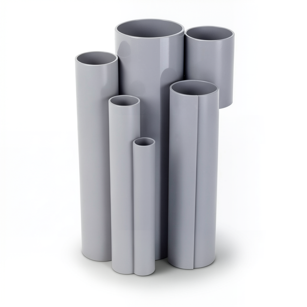 UPVC Pipes Outside Diameter 400 mm Thickness 11.7 mm Gray