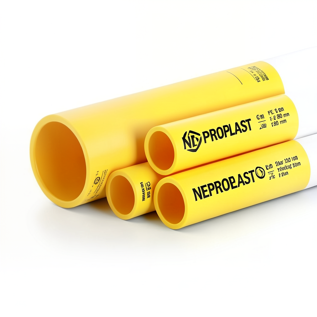 HDPE Pipes PE 100 Pressure 6 Bar Outside Diameter 280 mm Thickness 10.2 mm Yellow | NEPROPLAST
