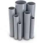 UPVC Pipes Outside Diameter 500 mm Thickness 14.6 mm Gray