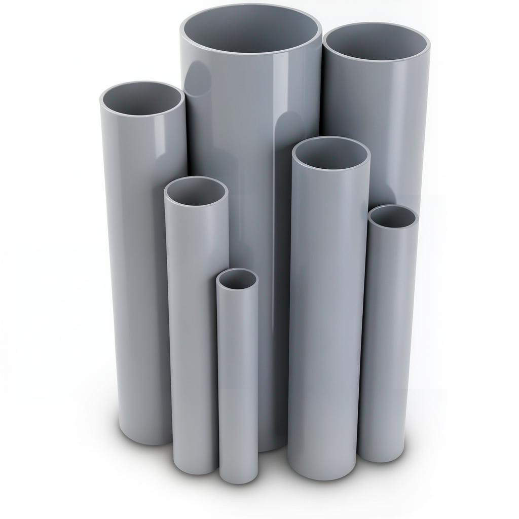 UPVC Pipes Outside Diameter 500 mm Thickness 14.6 mm Gray