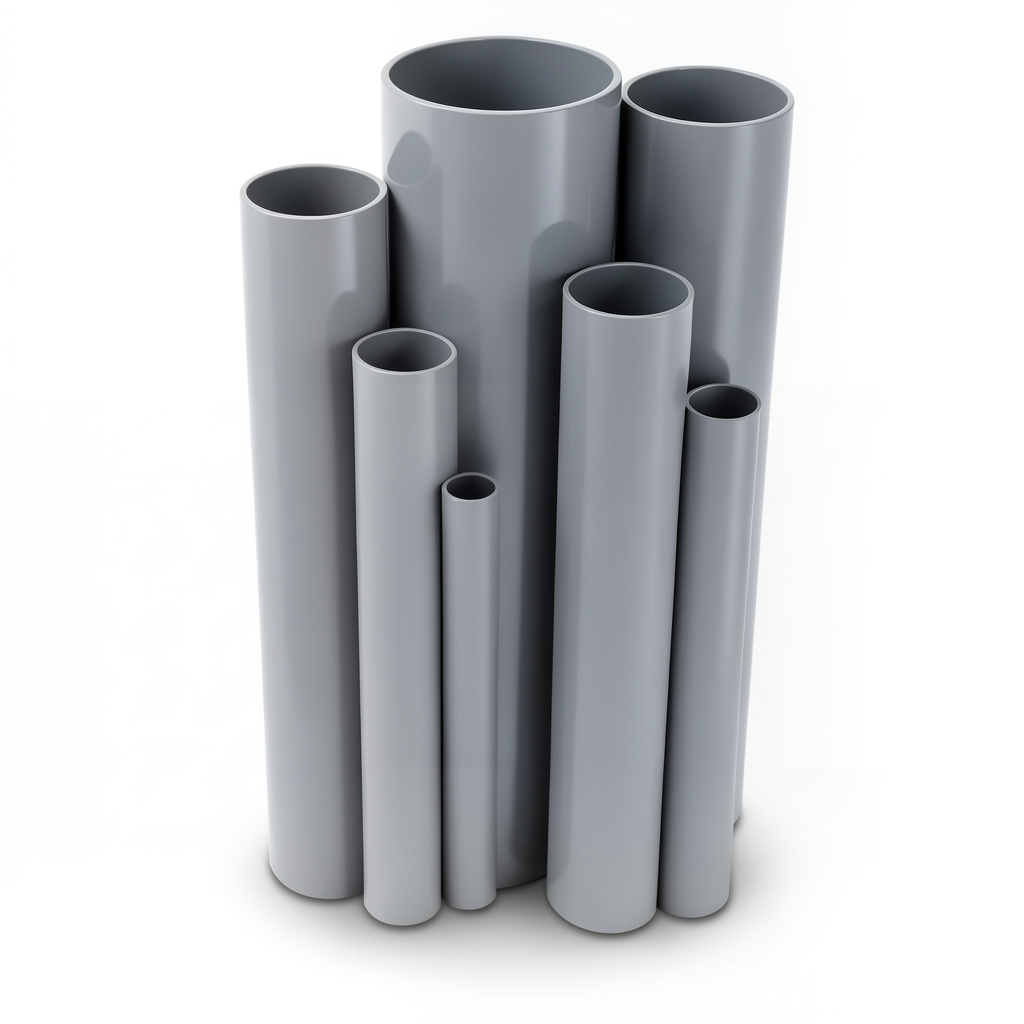 UPVC Pipes Pressure 15 Bar Outside Diameter 75.3 mm Thickness 5.5 mm Gray