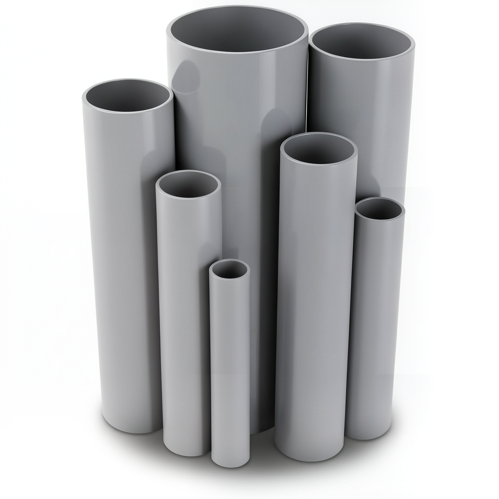 مواسير UPVC قطر خارجي 400 مم سمك 11.7 مم لون رمادي