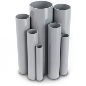 UPVC Pipes Outside Diameter 500 mm Thickness 14.6 mm Gray