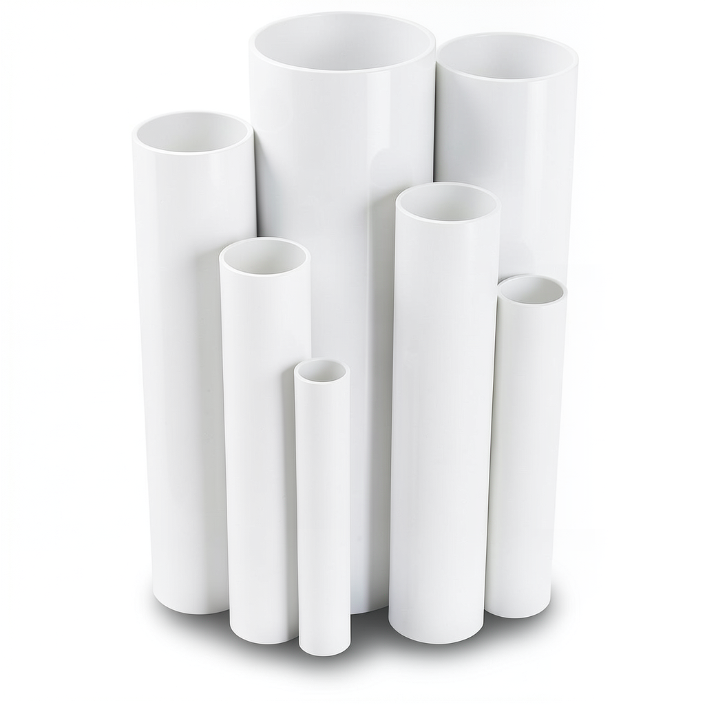 مواسير UPVC مقاس 3 إنش ضغط 9 بار قطر خارجي 88.7 مم سمك 3.5 مم لون أبيض
