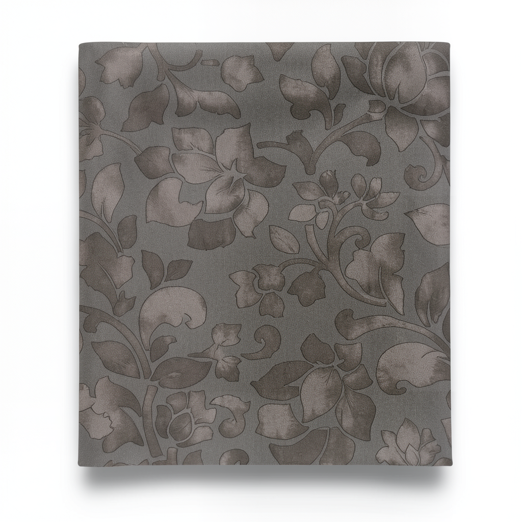 Italian Wallpaper 10m x 0.53m Dark Beige, Floral Pattern