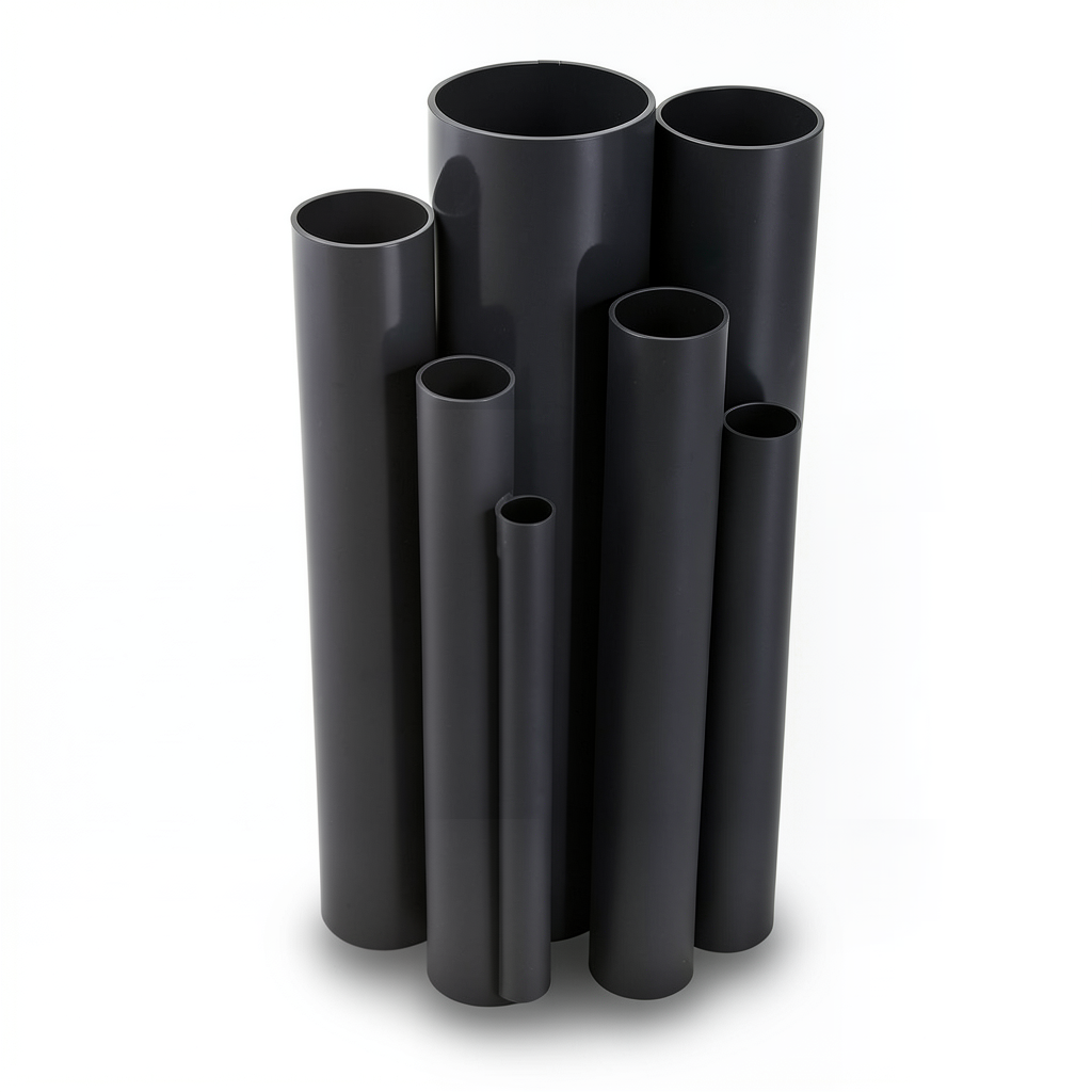 مواسير UPVC ضغط 6 بار قطر خارجي 88.7 مم سمك 2.9 مم لون اسود