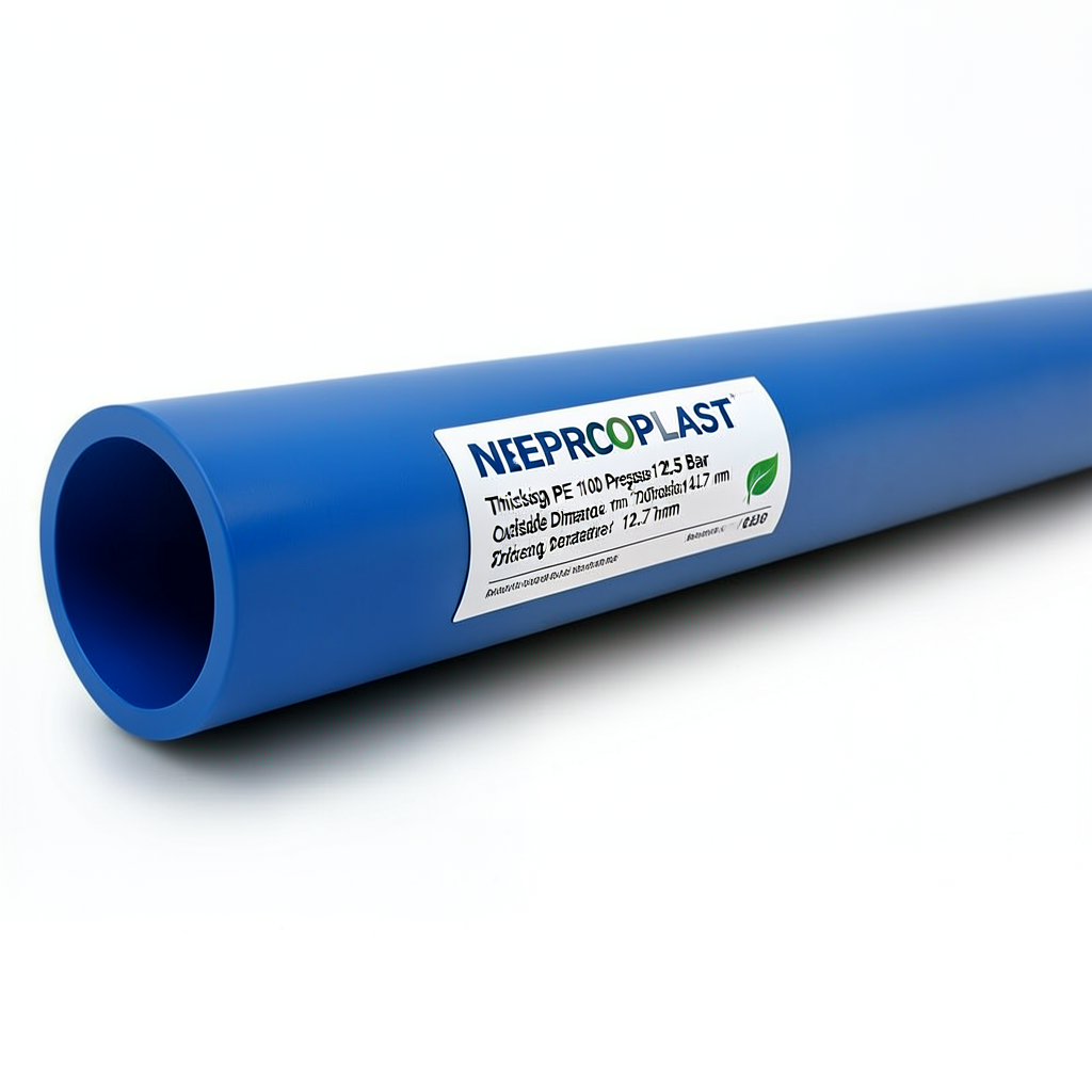 HDPE Pipes PE 100 Pressure 12.5 Bar Outside Diameter 200 mm Thickness 14.7 mm Blue | NEPROPLAST