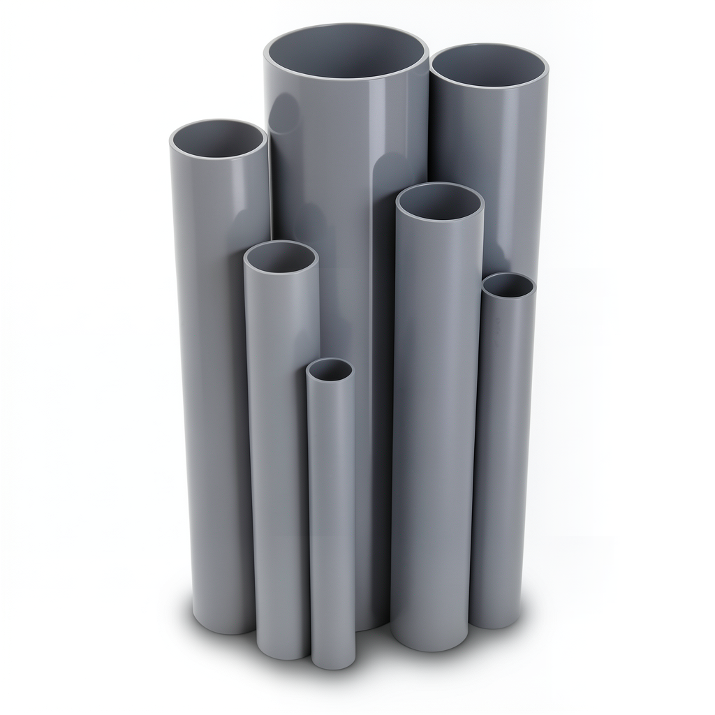 UPVC Pipes Outside Diameter 500 mm Thickness 14.6 mm Gray