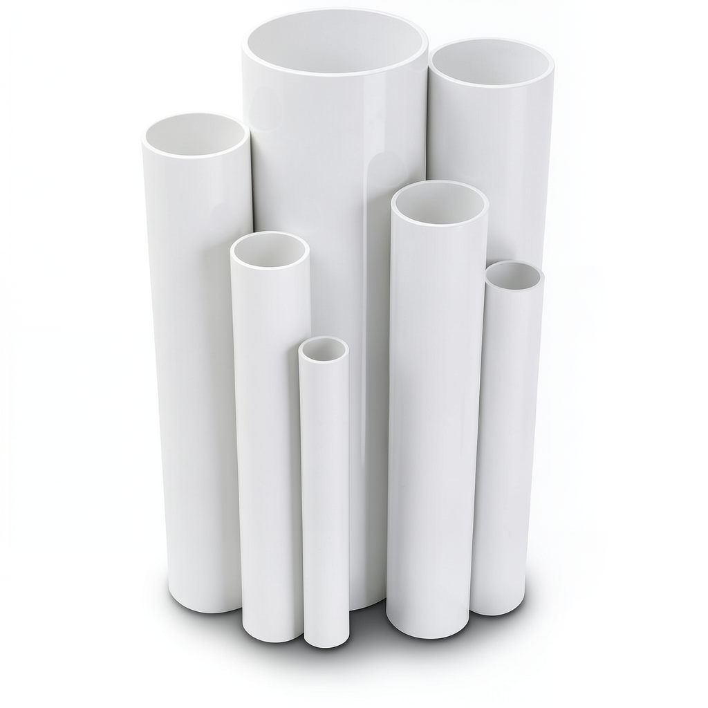 مواسير UPVC ضغط 15 بار قطر خارجي 75.3 مم سمك 5.5 مم لون أبيض