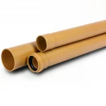 UPVC Pipes Al-Rajhi   Weight 17.83 kg / meter  Outside Diameter 400 mm Thickness  9.8  mm Golden Brown Colour