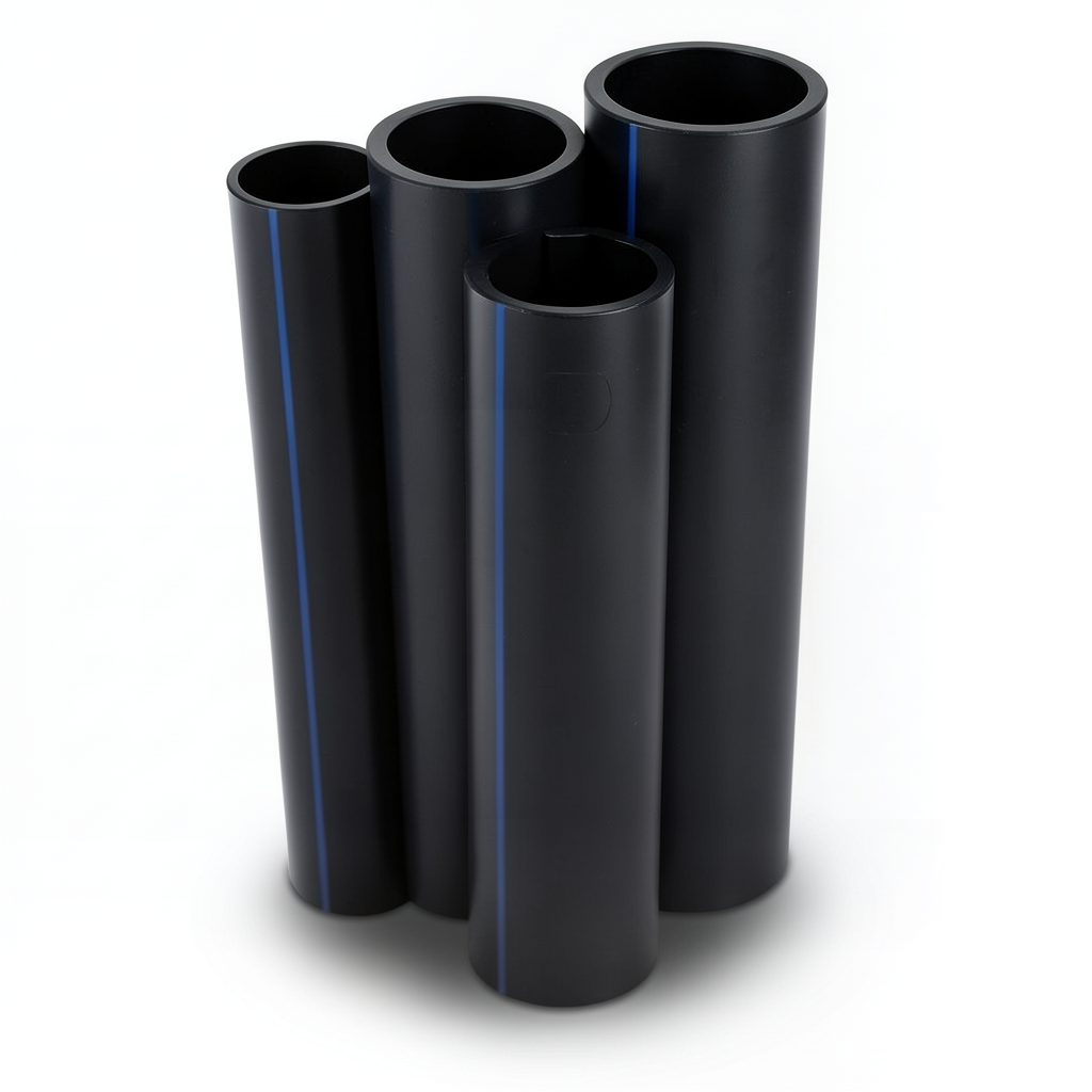 مواسير HDPE قطر خارجي 160 مم سمك 6.2 مم لون أسود