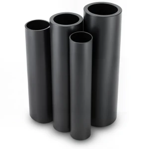 مواسير HDPE قطر خارجي 250 مم سمك 9.6 مم لون أسود
