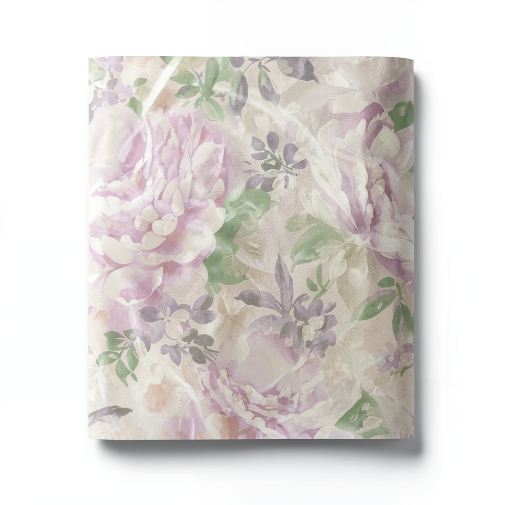 Italian Wallpaper 10m x 1.06m Beige with Purple, Model BM29001