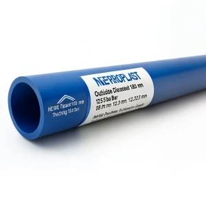 مواسير HDPE PE 100 ضغط 12.5 بار قطر خارجي 180 مم سمك 13.3 مم أزرق | نيبروبلاست