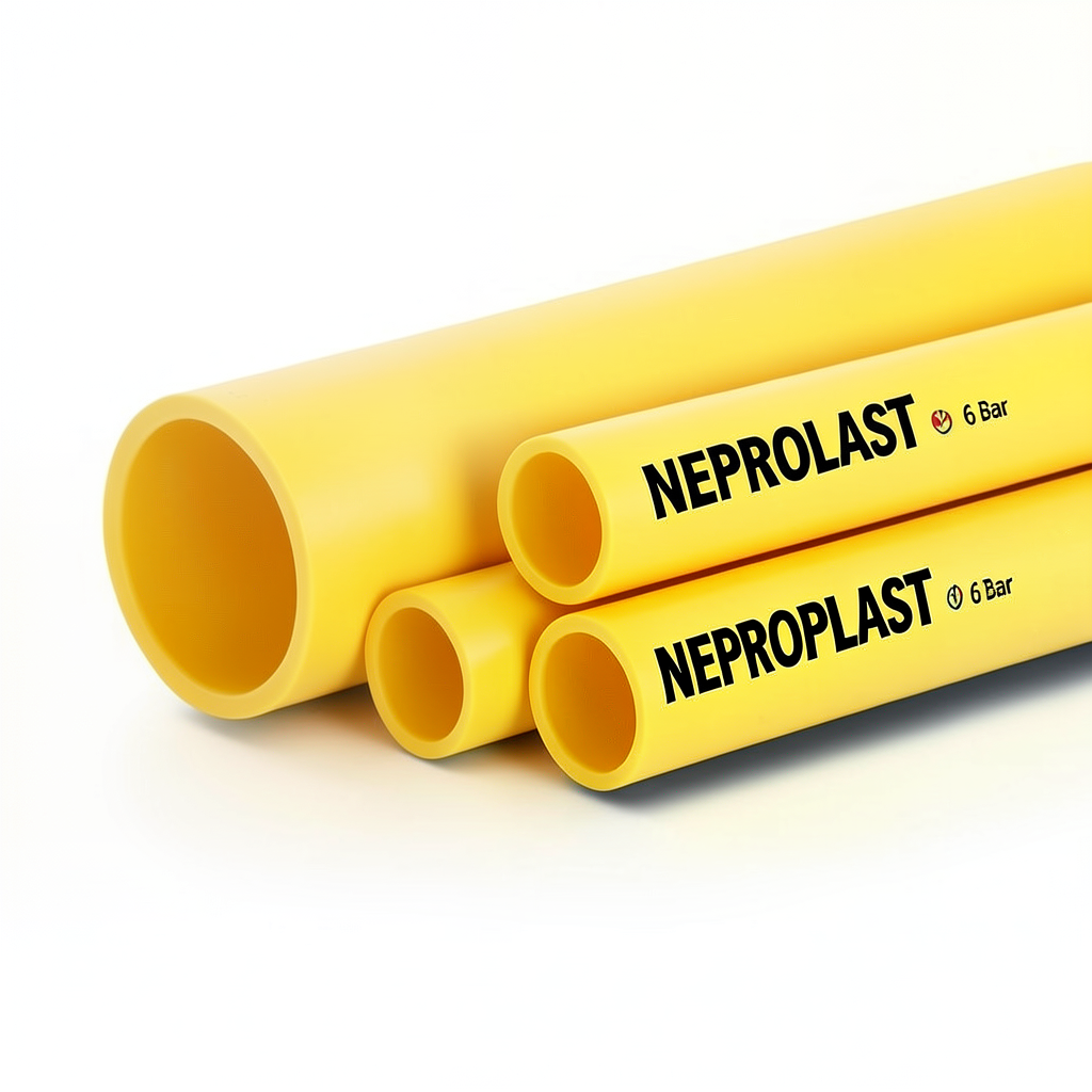 مواسير HDPE PE 100 ضغط 6 بار قطر خارجي 400 مم سمك 14.5 مم لون أصفر | نيبروبلاست