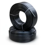 أنابيب HDPE PE 80 ضغط 4 بار قطر 125 مم سمك 3.9 مم لون أسود