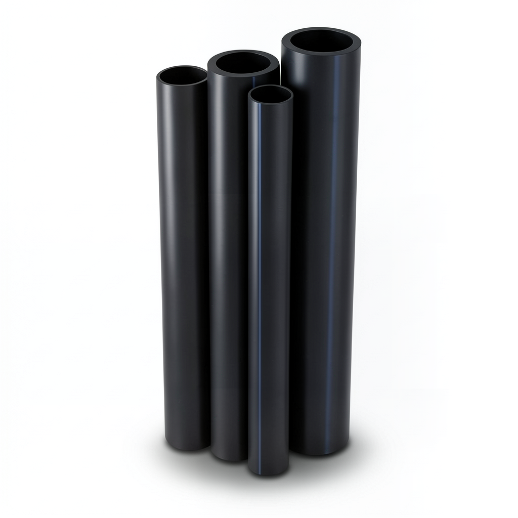 Al-Rajhi HDPE Pipes PE 80 Pressure 4 Bar Diameter 140 mm Thickness 4.3 mm Black
