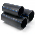 أنابيب HDPE السعودي PE 100 ضغط 6 بار قطر خارجي 400 مم سمك 15.3 مم لون اسود