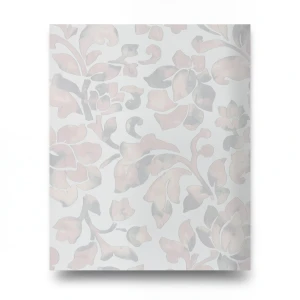 Italian Wall Decoration Floral Wallpaper 10m x 0.53m Pale Grey