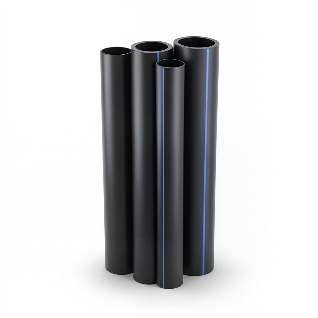 مواسير HDPE من شركة الراجحي PE 80 ضغط 4 بار قطر خارجي 250 مم سمك 7.7 مم لون أسود