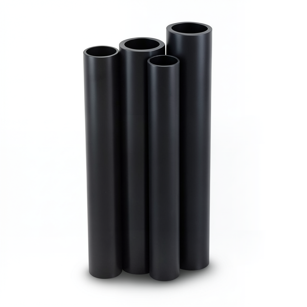 Al-Rajhi HDPE Pipes PE 80 Pressure 4 Bar Diameter 450 mm Thickness 13.8 mm Black