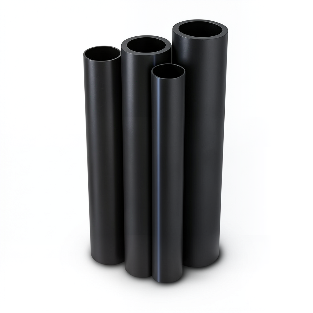 مواسير HDPE PE 80 ضغط 4 بار قطر 500 مم سمك 15.3 مم أسود